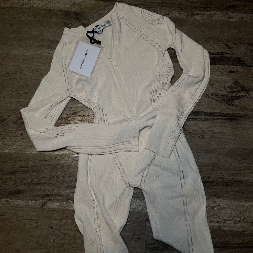 Maniere De Voir Cream Jumpsuit